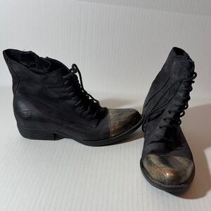 Born Black and Brown Combat Boots